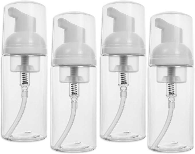 2oz Travel-Sized Foaming Pump Bottles, Refillable Travel Size Mousse Bottle by Unknown