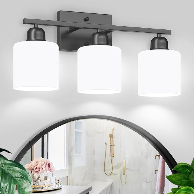 3-Light Bathroom Light Fixtures, Living Room, Vanity Table, E26 Base by FAISHILAN
