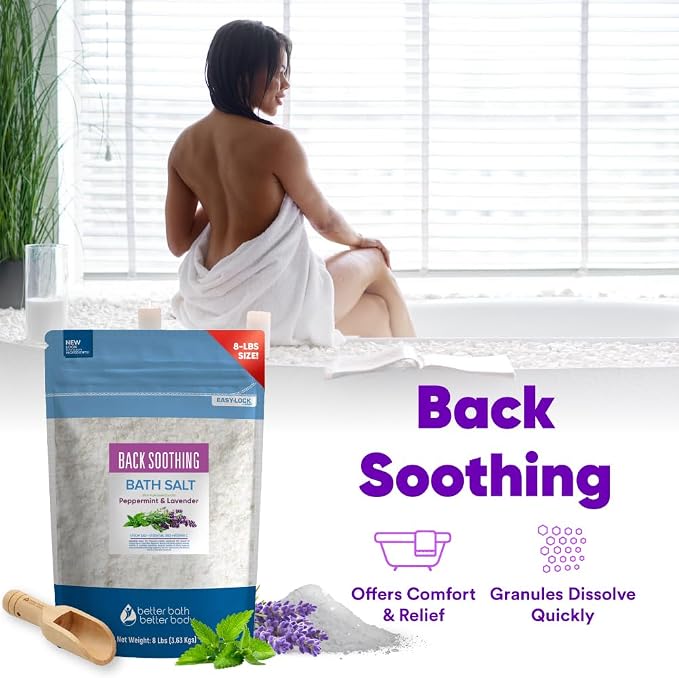 Back Soothing Bath Salt 128 Ounces USP Grade Epsom Salt - Image 6