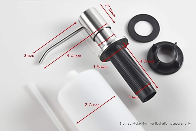 Soap Dispenser for Kitchen Sink, Fit 1-to-1.25-inch Hole, Built in Soap - Image 6