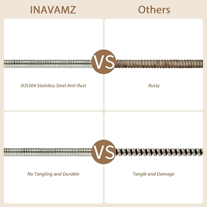 71-Inch Nickel Metal Shower Hose - Image 3