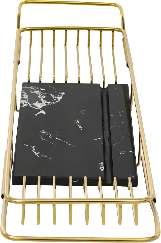 Bathtub Tray Caddy for Luxury Bath, Stainless Steel 26.8-35.4 in Expandable - Image 5