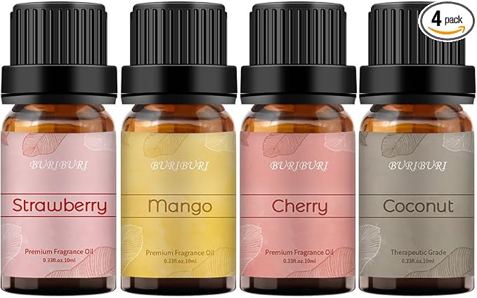 BURIBURI Fruit Essential Oils Gift Set 4Pack by BURIBURI