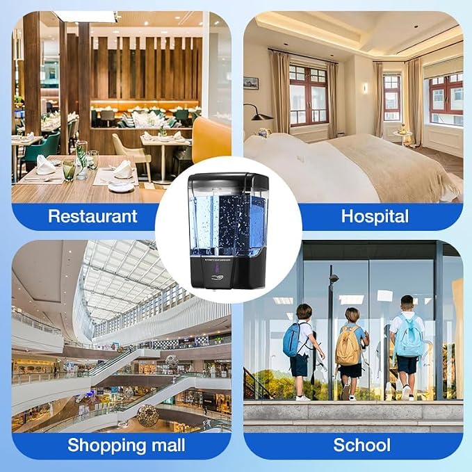 4 Pack Automatic Soap Dispenser Touchless, 600 ml / 20 oz Commercial Hand Soap - Image 8