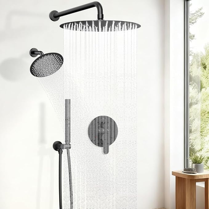 Shower Systems STARBATH 12+6" Round Dual Rainfall Shower Head - Image 8