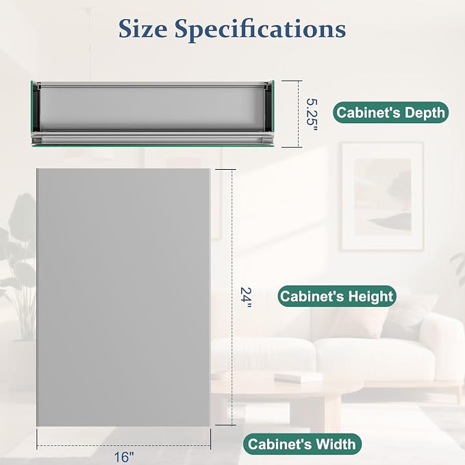 Bathroom Medicine Cabinet with Mirror, 16 Inch x 24 Inch Bathroom Mirror - Image 2