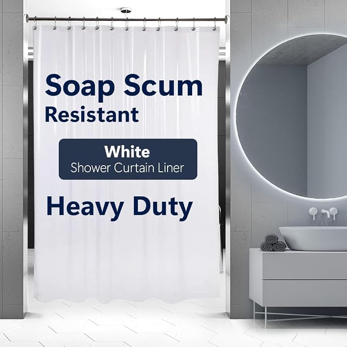 Epica Shower Curtain – Strongest Heavy-Duty Clear Vinyl 72x72 Shower Curtain by Epica