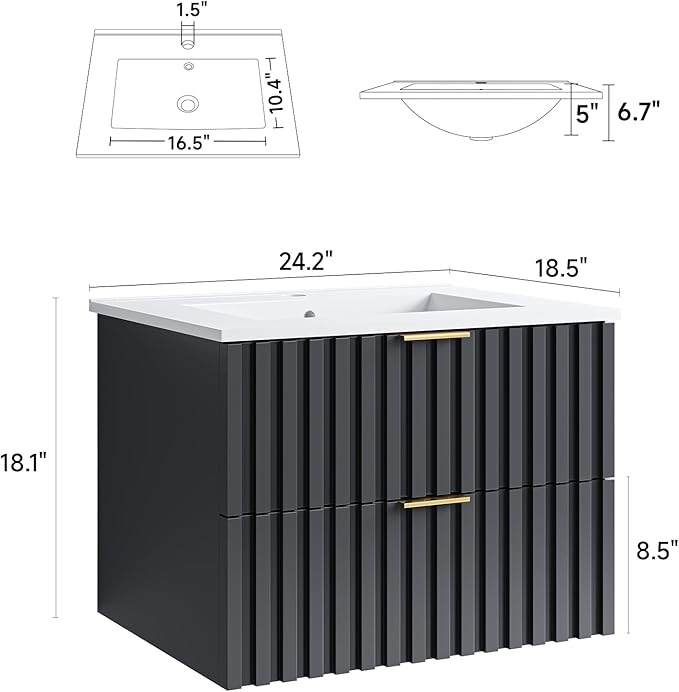 ONBRILL 24 Inch Bathroom Vanity - Image 2