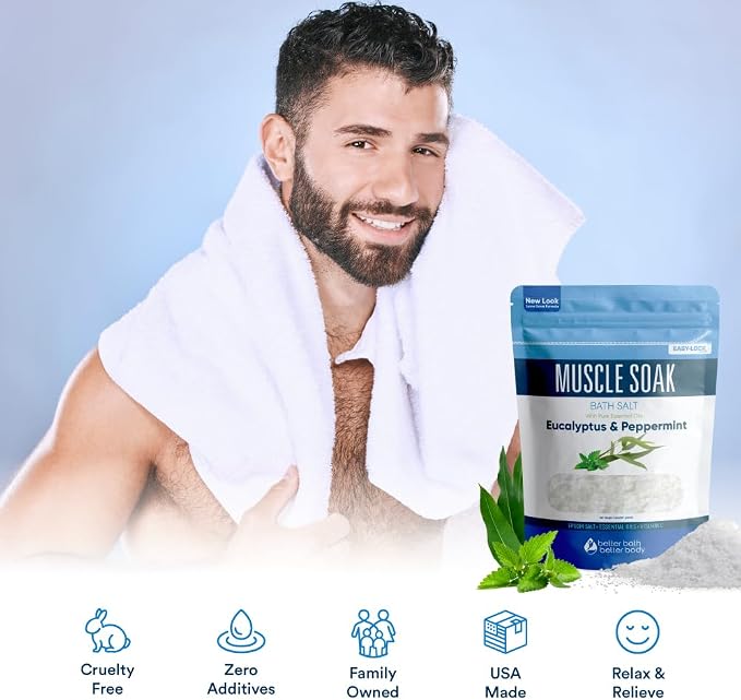 Muscle Soak Bath Salt 32 Ounces Epsom Salt - Image 3