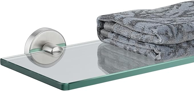 JQK Bathroom Glass Shelf, Tempered Glass Shower Storage 20 by 5 inches by Homeimprovement
