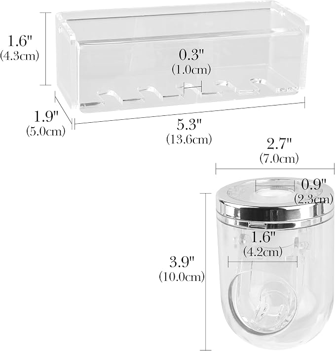 5 Slots Wall Mount Toothbrush Holder - Image 3