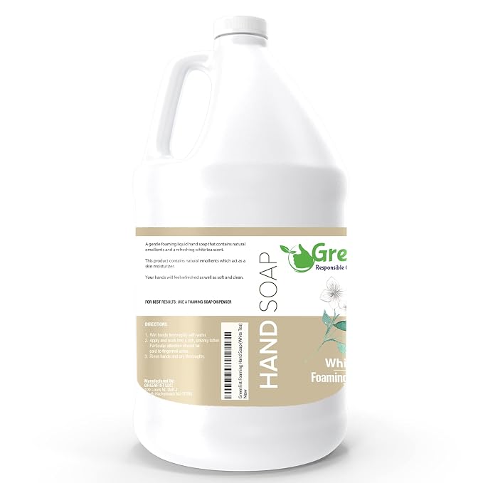 GreenFist Foaming Hand Soap Refills White Tea Scent Jug Foam Refill Made in USA - Image 6