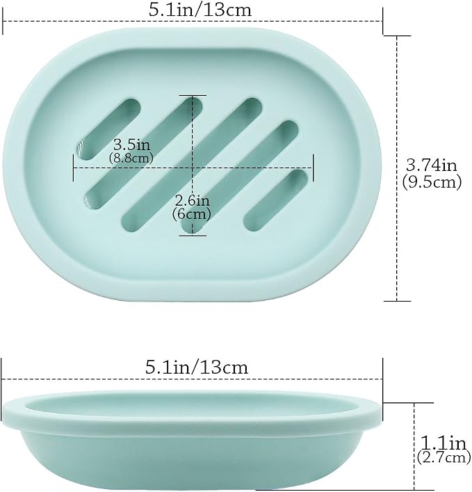 Topsky 2-Pack Soap Dish with Drain, Soap Holder, Soap Saver, Easy Cleaning - Image 6