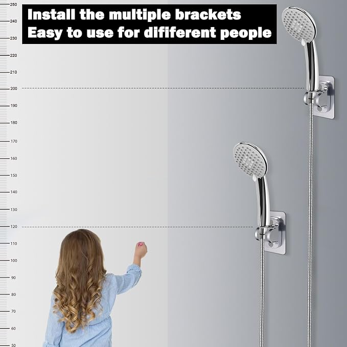 NearMoon Self Adhesive Shower Head Holder-Adjustable Handheld Shower Holder NO - Image 6