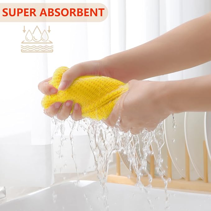 Homaxy 100% Cotton Waffle Weave Kitchen Dish Towels, Ultra Soft Absorbent Quick - Image 3