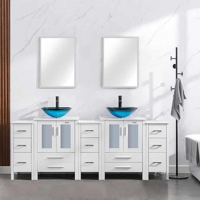eclife 84" Modern Bathroom Vanity Sink Combo Freestanding Cabinet by eclife