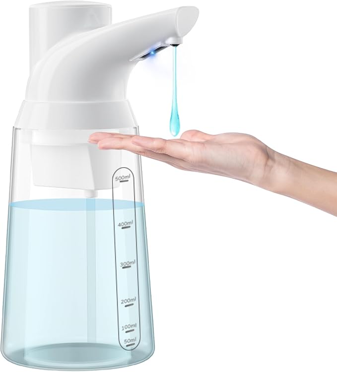 Adjustable Automatic Soap Dispenser Touchless, 4 Adjustable Levels，Battery by Greatmay