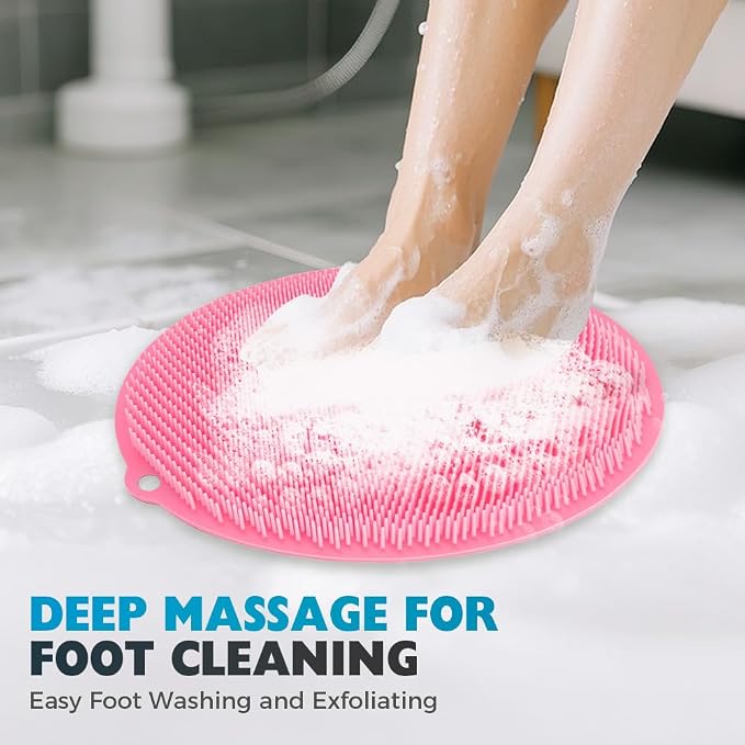 Silicone Shower Foot Scrubber Mat, 2025 Upgrade Shower Mat Slip Suction Cups - Image 6