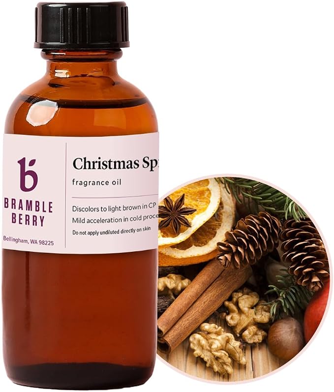 Bramble Berry Christmas Spice Fragrance Oil 2 oz | Warm Holiday Scent by BrambleBerry