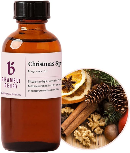 Bramble Berry Christmas Spice Fragrance Oil 2 oz | Warm Holiday Scent by BrambleBerry