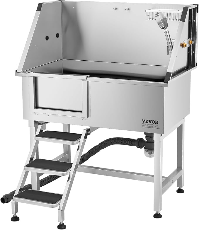 VEVOR 38 Inch Stainless Steel Dog Washing Station, Pet Grooming Tub by VEVOR