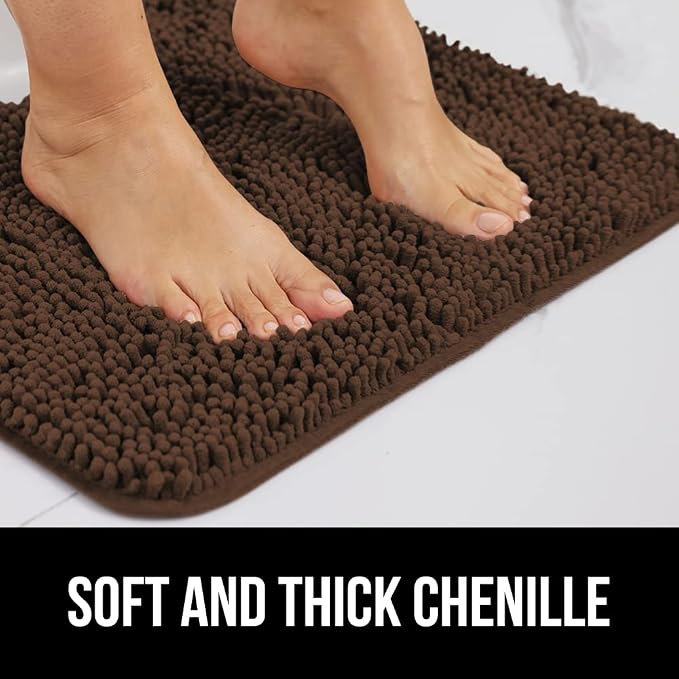 GORILLA GRIP Bathroom Rug Sets, Soft Chenille 2 Piece Area Rugs Set, Toilet - Image 4