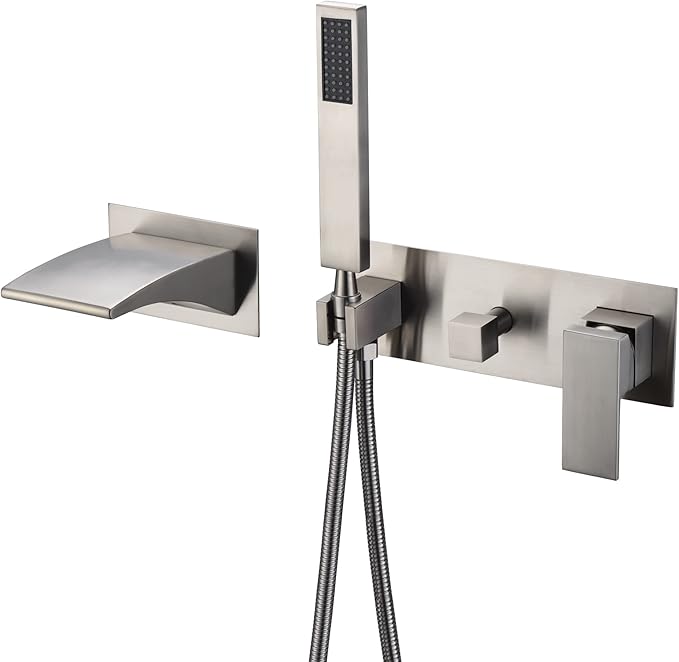 sumerain Wall Mount Tub Filler Brushed Nickel by SUMERAINFAUCETS