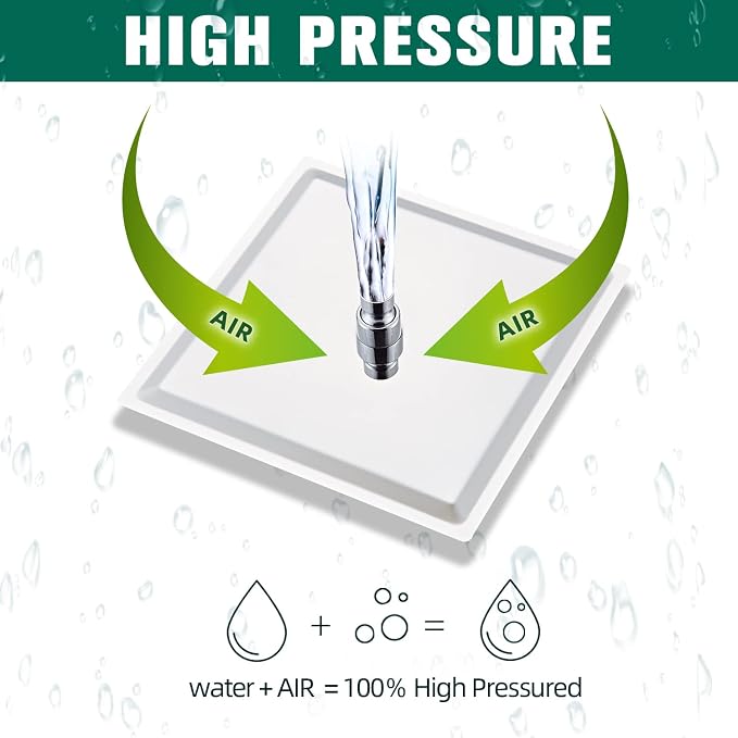 Shower Head - Shower Faucet Set Square Shower Combo System - Image 5