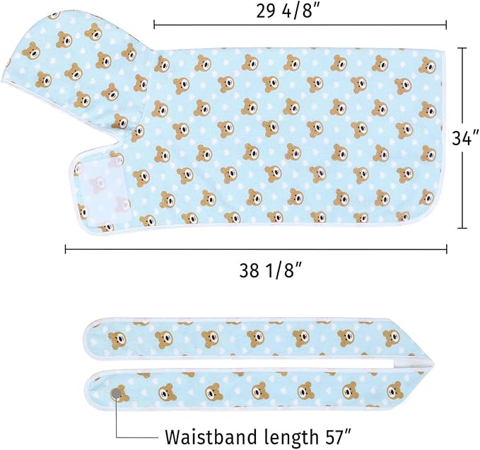 HDE Dog Bathrobe Super Absorbent Quick Drying Puppy Towel Wrap Coat Adjustable - Image 2