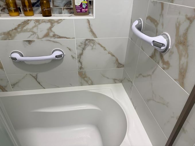 AirTight® Grab Bars for Shower Suction 16-Inch Matte Grey - Image 5