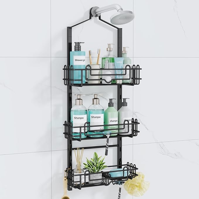 Consumest Shower Caddy Hanging – Rustproof Over Shower Head Hanger by Consumest