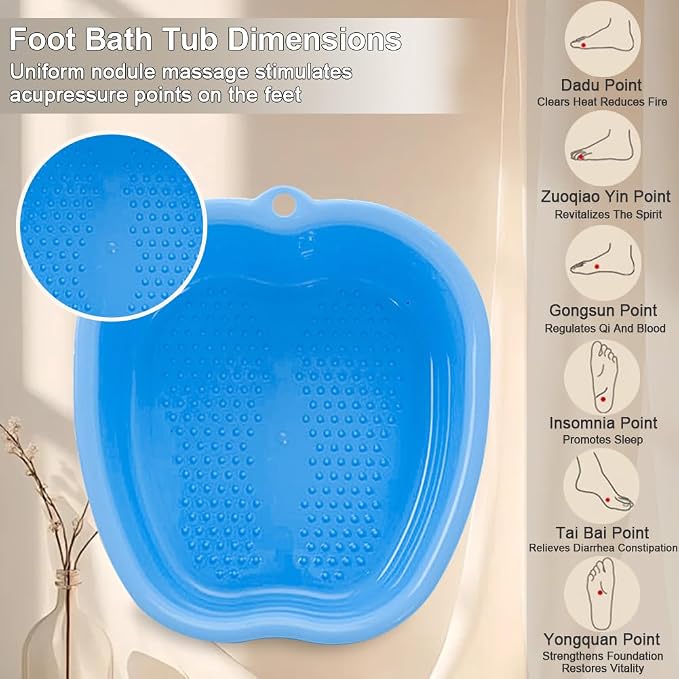 Foot Soaking Tub Large Size Foot Basin Sturdy Soaking Feet Bucket Massager Tub - Image 4