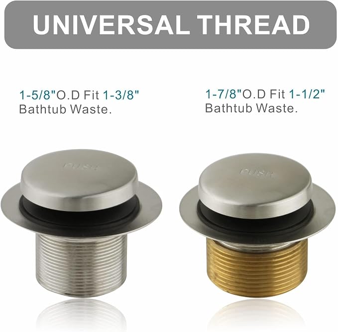Bathtub Drain Tip Toe Tub Conversion Kit, Replacement Bath Trim - Image 5