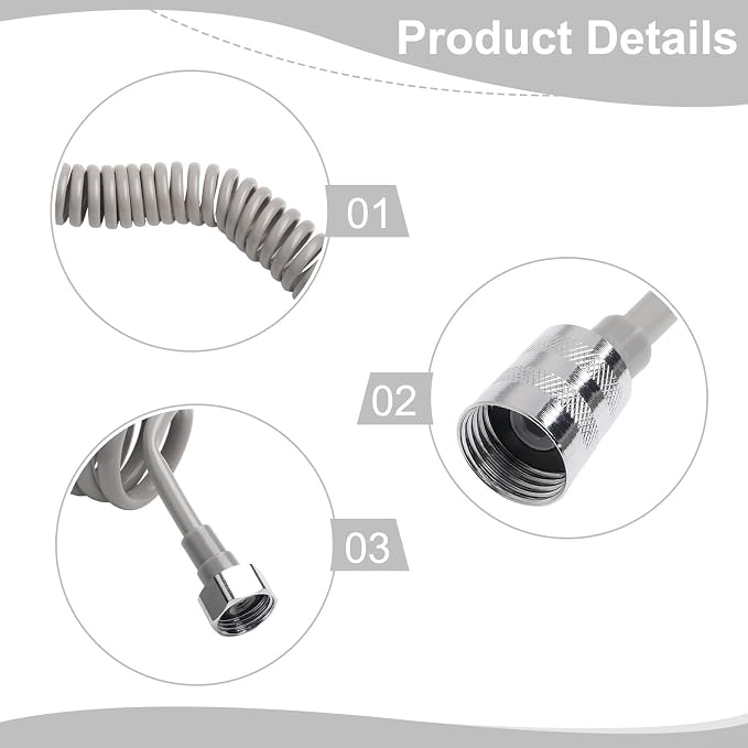 Spring Flexible Shower Hose, Bathroom Spiral Flexible Telescopic Shower Hose - Image 5