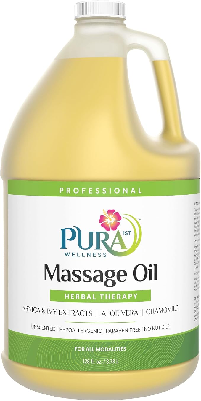 Wellness Professional Herbal Massage Oil, Hypoallergenic Formula by Pura1st