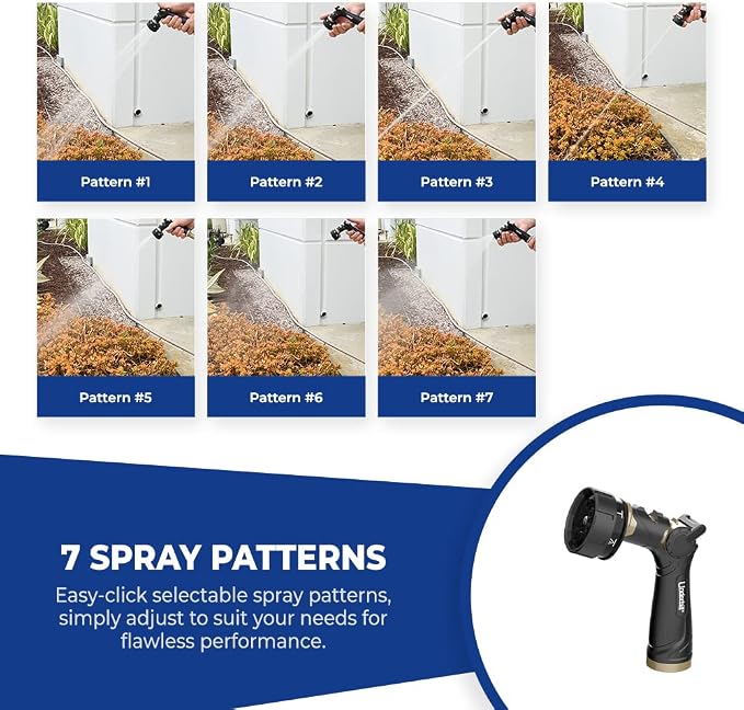Underhill Pattern Master Gold Series Garden Water Hose Nozzle Sprayer Head - Image 5