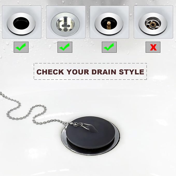 Bathtub Stopper, Silicone Tub Drain Stopper/Plug/Cover - Image 5