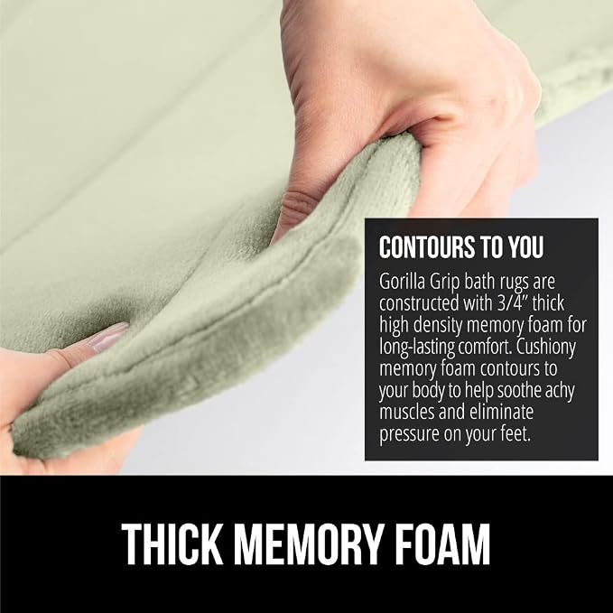 GORILLA GRIP Memory Foam Bath Mat, Soft Absorbent US Designed Bathroom Rug - Image 4