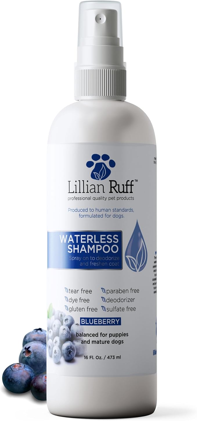 Lillian Ruff Waterless No-Rinse Dog Dry Shampoo Spray by LillianRuff