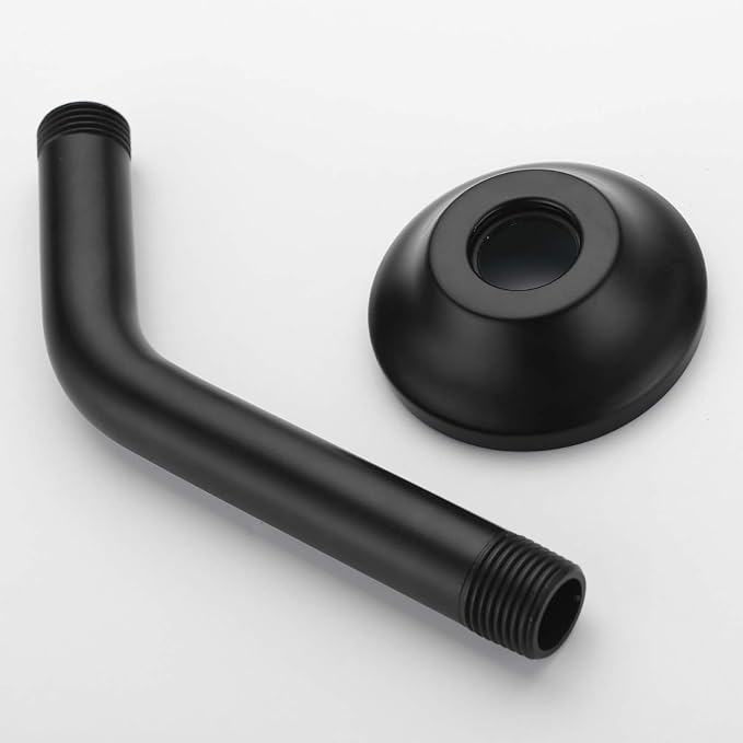 BESTILL Wall Mounted 6 Inch Extension Shower Head Arm, Shower Arm and Flange - Image 5