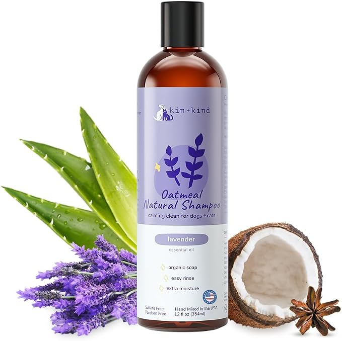 kin+kind Oatmeal Shampoo for Dogs & Cats – Natural Anti Itch Pet Shampoo for by kinkind