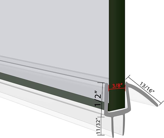Serene Valley Frameless Shower Door Seal Strip - Image 3