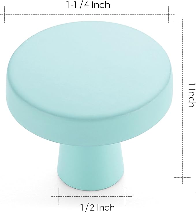Ravinte 5 Pack Drawer Pulls 1-1/4 Inch Kitchen Cabinet Knobs Solid Round - Image 3