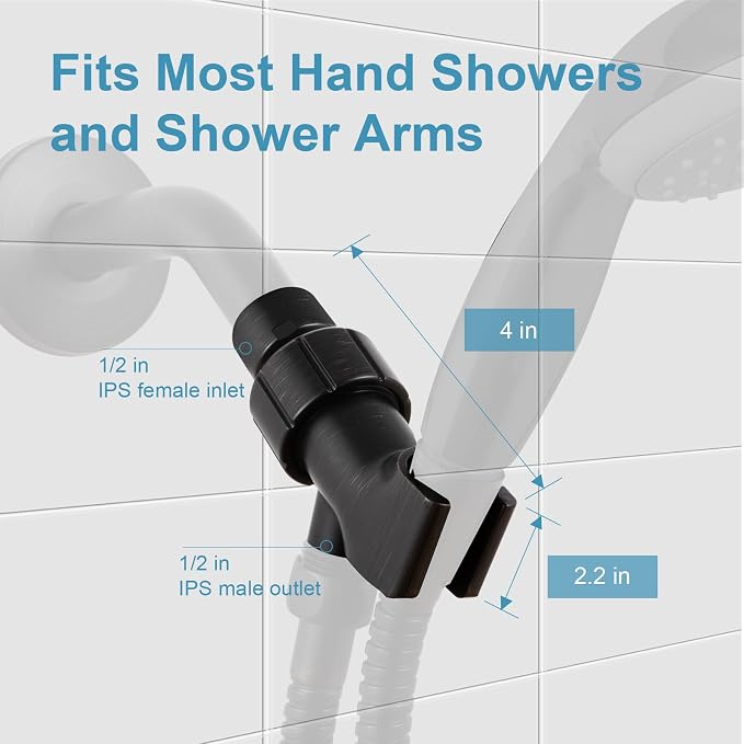 OFFO Shower Head Holder with Solid Metal Ball - Image 3