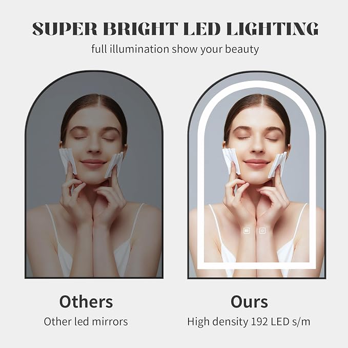 LED Bathroom Mirrors with Lights, 3 Colors Dimmable, Wall Mounted Lighted - Image 5