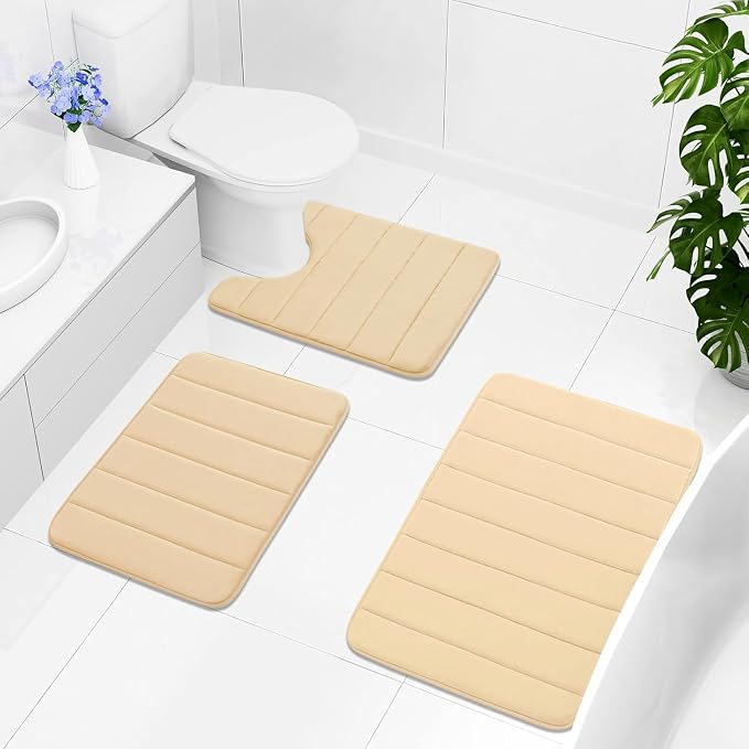 Buganda Memory Foam Bath Mat, Ultra Soft and Non-Slip Bathroom Rugs, Water - Image 8