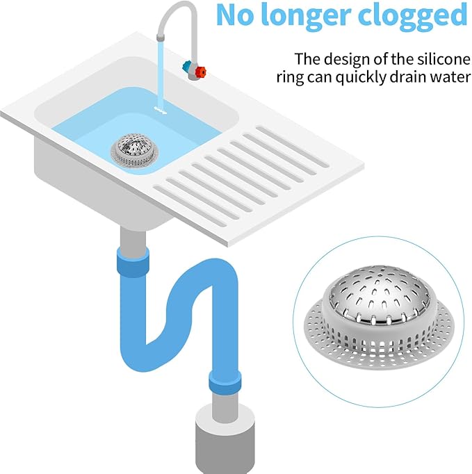 Shower Drain Hair Catcher, Shower Drain Cover, Bathtub Drain Hair Catcher - Image 4