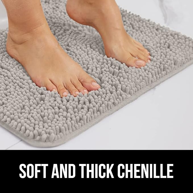 GORILLA GRIP Bathroom Rug Sets, Soft Chenille 2 Piece Area Rugs Set, Toilet - Image 4