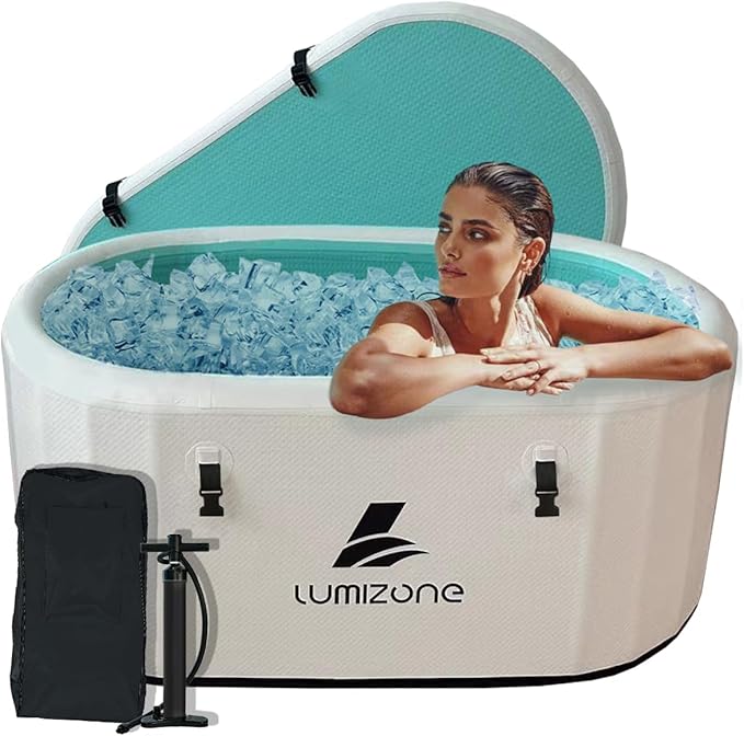 Lumizone Inflatable Cold Plunge Tub 132 Gallons Capacity Ice Bath Portable Ice by Lumizone