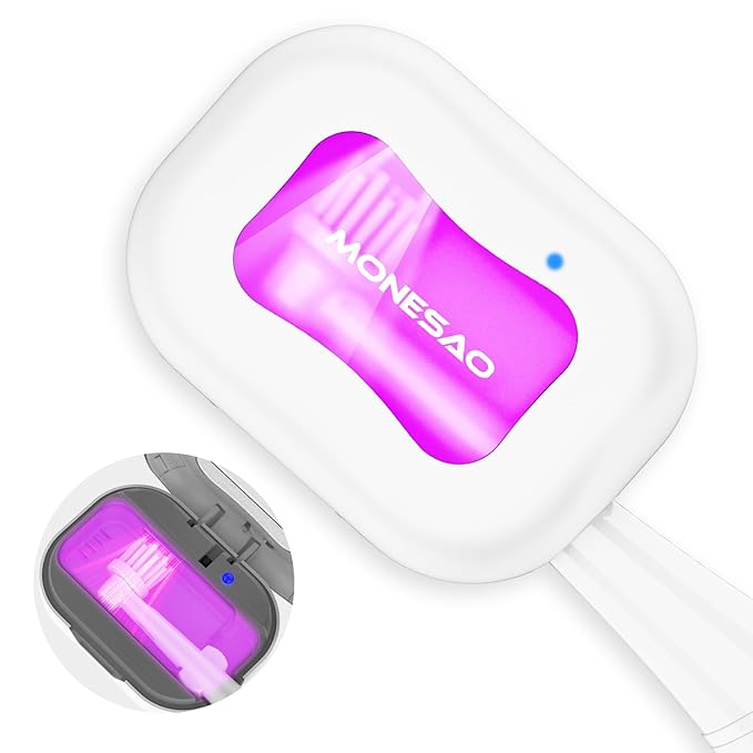 MONESAO Toothbrush Sanitizer Case, Portable Mini Toothbrush Covers by MONESAO